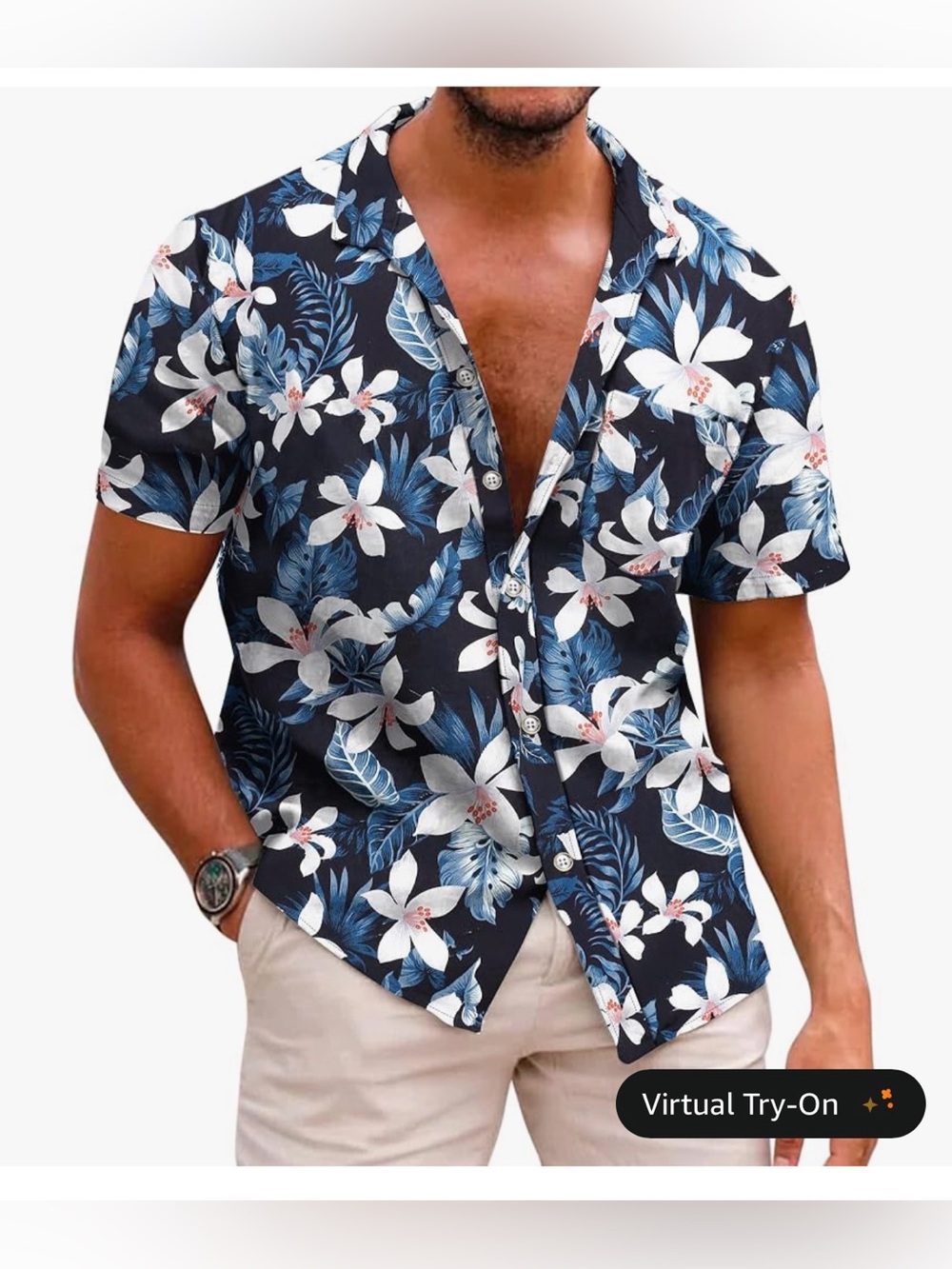 COOFANDY Mens Hawaiian Shirts Short Sleeve Casual Button Down